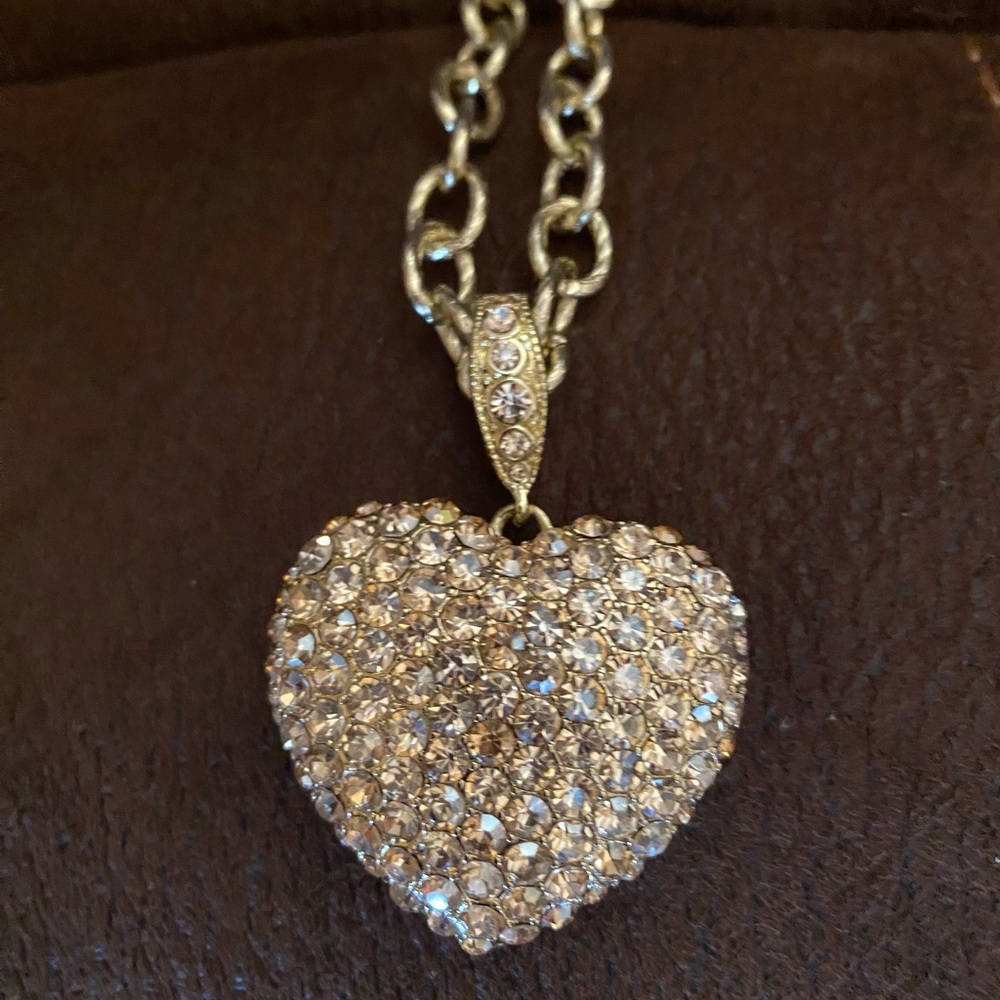 Heidi Daus heart shaped keepsake, locket enhancer necklace